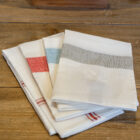 strofinacci per la casa in lino con riga modello Raimondo negozio RISI Milano