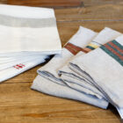 strofinacci per la casa in lino con riga modello Raimondo negozio RISI Milano