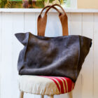 Borsa in suede tipo shopper a spalla modello Marisa RISI Milano
