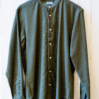 camicia uomo con collo alla coreana senza taschina modello Marzia RISI Milano