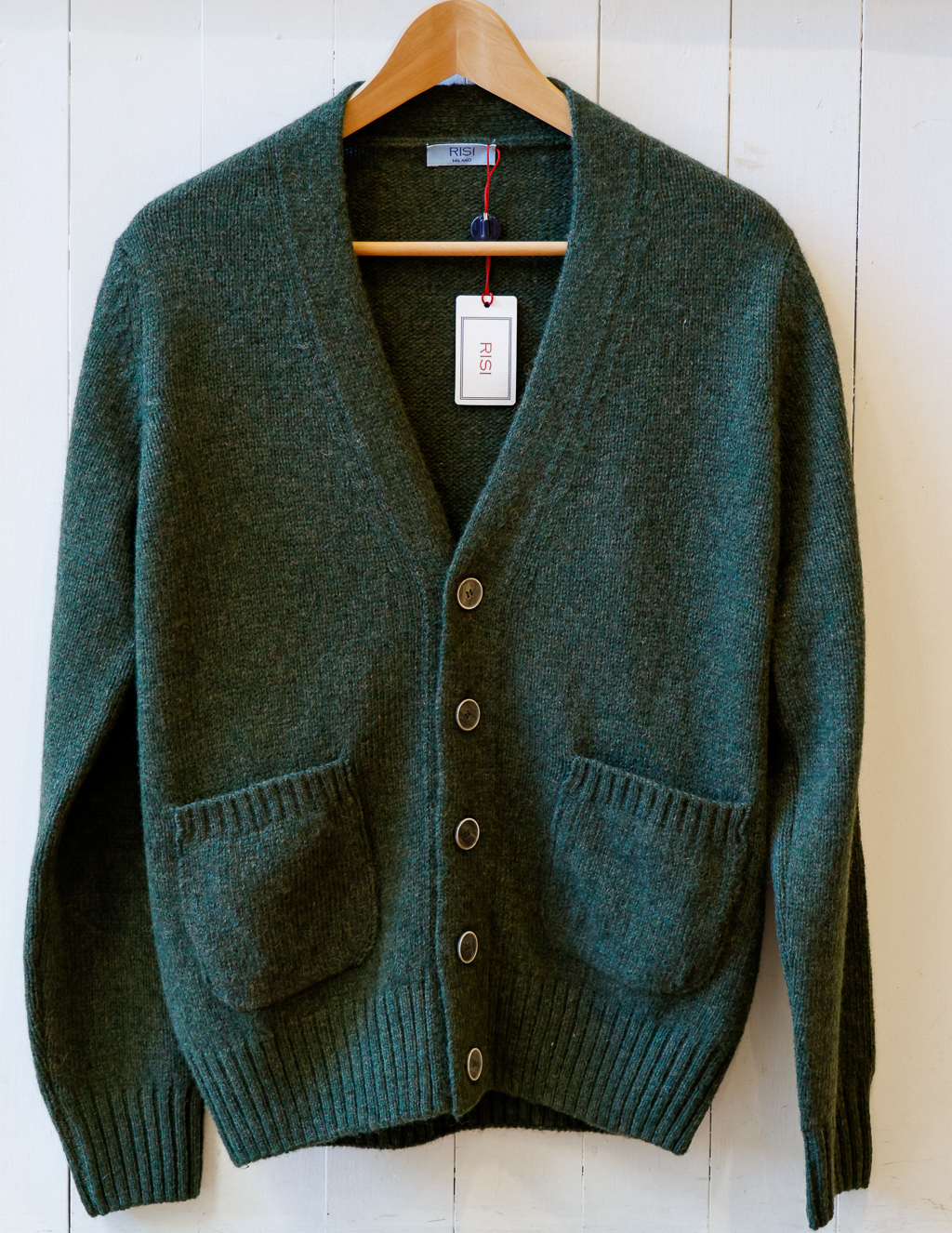 cardigan da uomo in Shetland modello Silvano RISI Milano