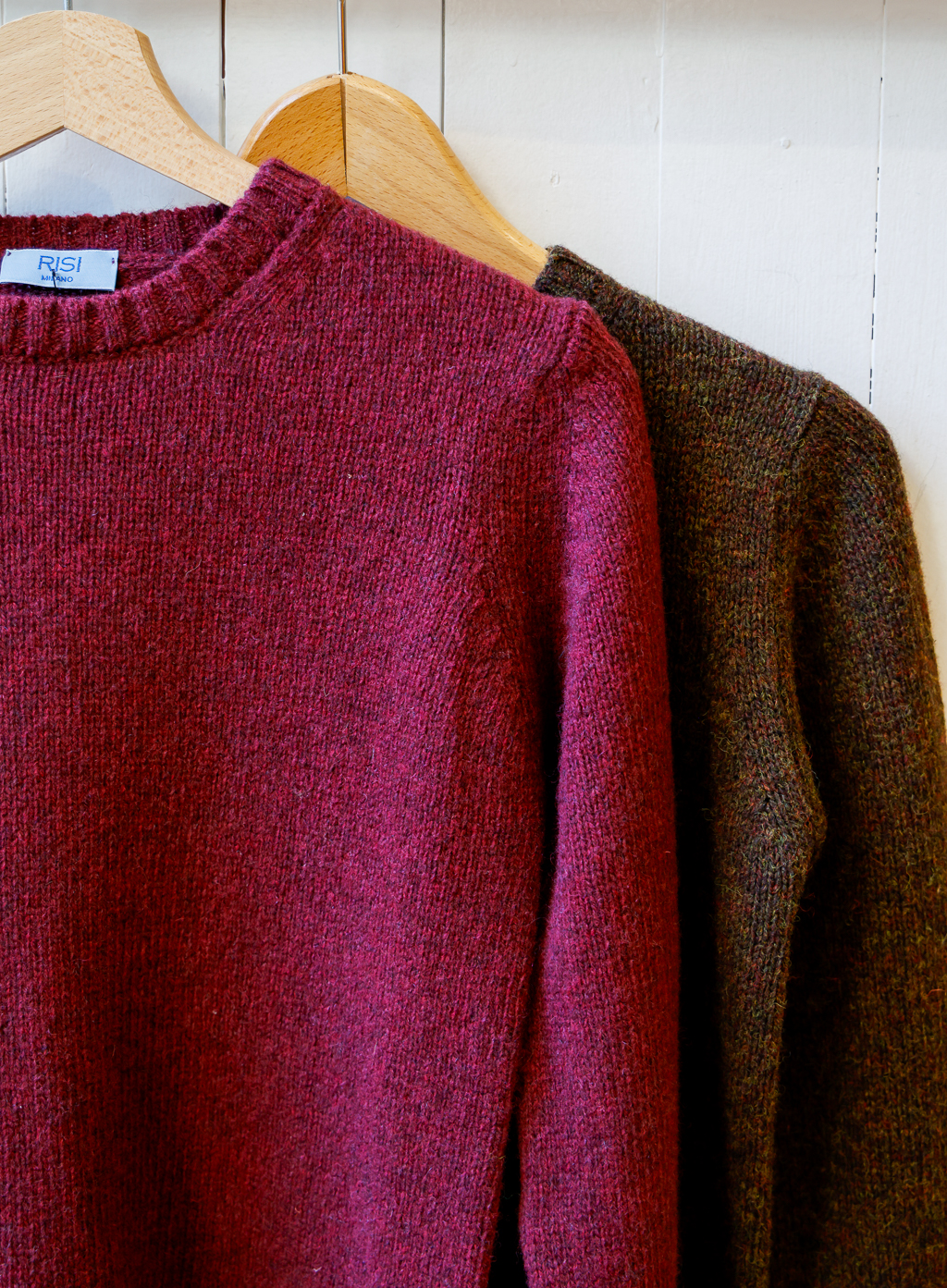 maglione lana shetland donna girocollo modello Zeno RISI Milano