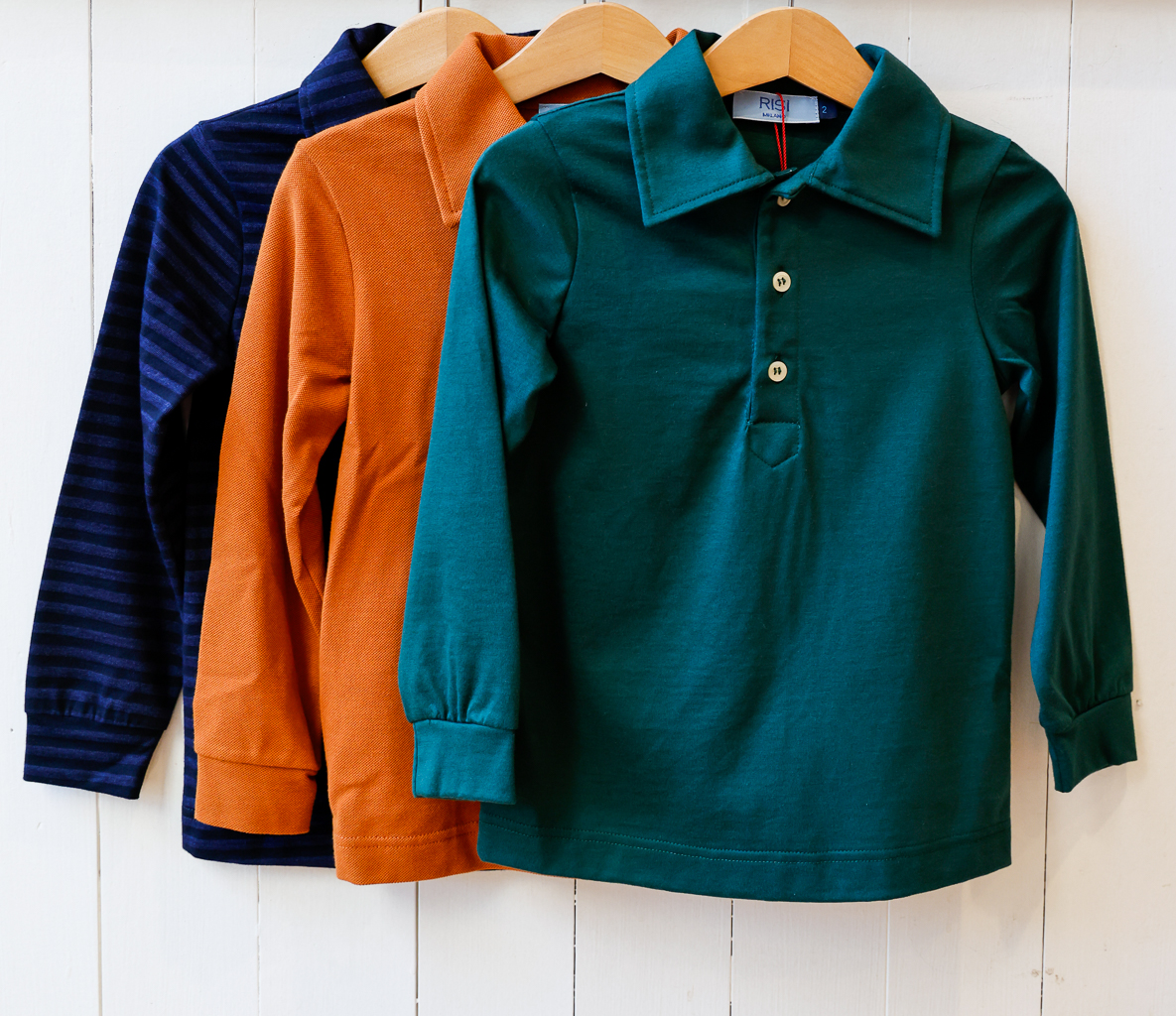 polo classica per bambini a manica lunga modello Lea negozio RISI Milano