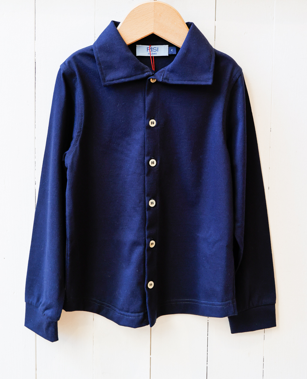 polo con allacciatura camicia per bambini Vilma Risi Milano
